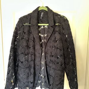 Berek Black Lace Floral Blazer